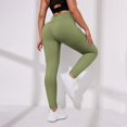 thumbnail image 5 of Cellulite 3D Leggings for Women Resistance Band Leggings Butt Lift Booty Workout Tights High Waisted Leggings Sculpting Yoga Fitness Pants Scrunch Butt Lifting Leggings Breathable Green L, 5 of 9