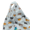 thumbnail image 5 of Cat Lounger Chair Bag, Repetitive Kittens on Polka Dots Motif Felines Playful Cartoon, High Capacity Storage with Handle Container, Lounger Size, Pale Blue Multicolor, by Ambesonne, 5 of 5