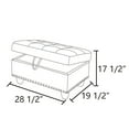 thumbnail image 3 of Amaranth Purple Linen Storage Ottoman with Nailhead Trim, 3 of 6