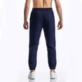 thumbnail image 5 of Timoontee Men's Trendy Sweatpants Regular Fit Elastic Waist Jogger Pants Casual Drawstring Lightweight Breathable Solid Pocket Trousers Navy XXXL, 5 of 6