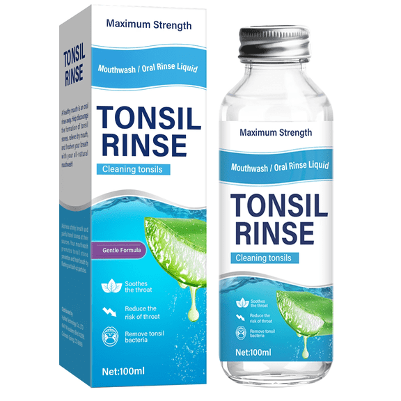 Tonsil Stone Remover, Natural Tonsil Stone Mouthwash or Oral Rinse Liquid to Help Soothe Tonsils, Mint Flavored Oral Mouthwash, Helps Soothe Tonsils, Eliminates Bad Breath, Dry Mouth Mouthwash