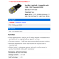 thumbnail image 2 of Seat Belt Light Bulb - Compatible with 1988 - 1998 Chevy C3500 1989 1990 1991 1992 1993 1994 1995 1996 1997, 2 of 2