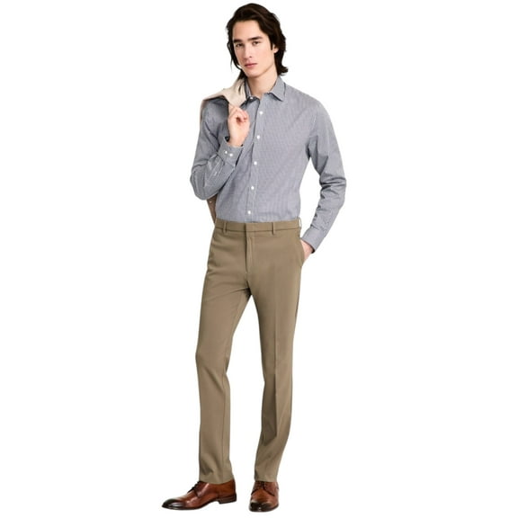 Tommy Hilfiger Mens Modern fit Dress Pants 38 / 34 Green Solid Stretch