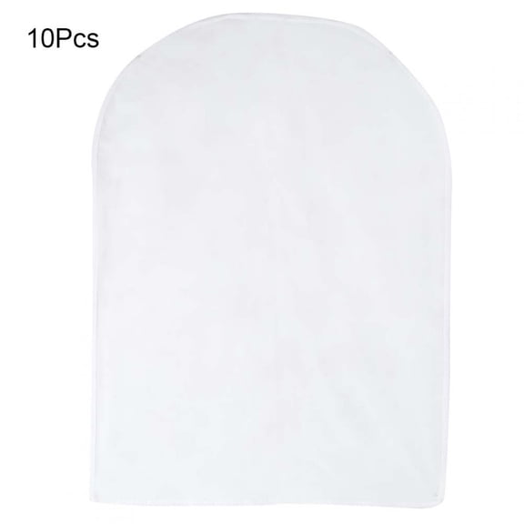BIMZUC 10-Pack Transparent Hanging Garment Bags - Dust Protection Cover for Medium-Long Clothes