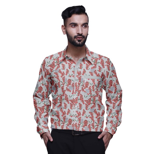 BESTMAN Long Sleeve Spread CollarShirtsFor Men Cotton Button DownShirts