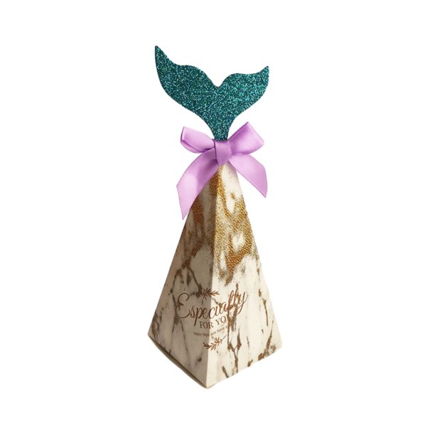 Ounissouiy 20 bolsas de cajas de embalaje de sirena-recubrimiento de polvo brillante de doble cara sin derramar decoraciones de de postre de Herramientas y accesorios para hornear sirena dorada