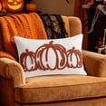 thumbnail image 5 of Btomtd Throw Pillow Covers 12 x 20 Inch, Tufted Embroidered Pumpkin Thanksgiving Fall Cushion Cases, Pillow Covers for Sofa Couch Bedroom, Brown, 5 of 6