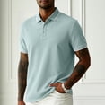 thumbnail image 3 of BRANROY Men's Short Sleeve Classic Polo Shirt - Business Casual Slim Fit Collared Top for Men, Lightweight Breathable Summer Shirts, Father's Day Gift for Office,Mint Green,4XL, 3 of 6