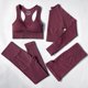 thumbnail image 1 of 2/3/4 Uds. Conjunto de Yoga sin costuras para mujer, ropa deportiva de entrenamiento, ropa de gimnasio, Top corto de manga larga, mallas de cintura alta, traje deportivo Tan Jianjun unisex, 1 of 2