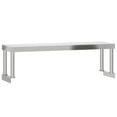 thumbnail image 4 of vidaXL Kitchen Work Table with Overshelf 43.3"x21.7"x47.2" Stainless Steel, 4 of 6