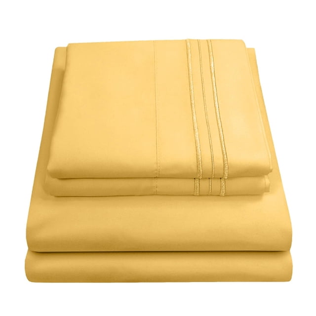 Sábanas Sweet Home Collection Supreme Queen, color amarillo