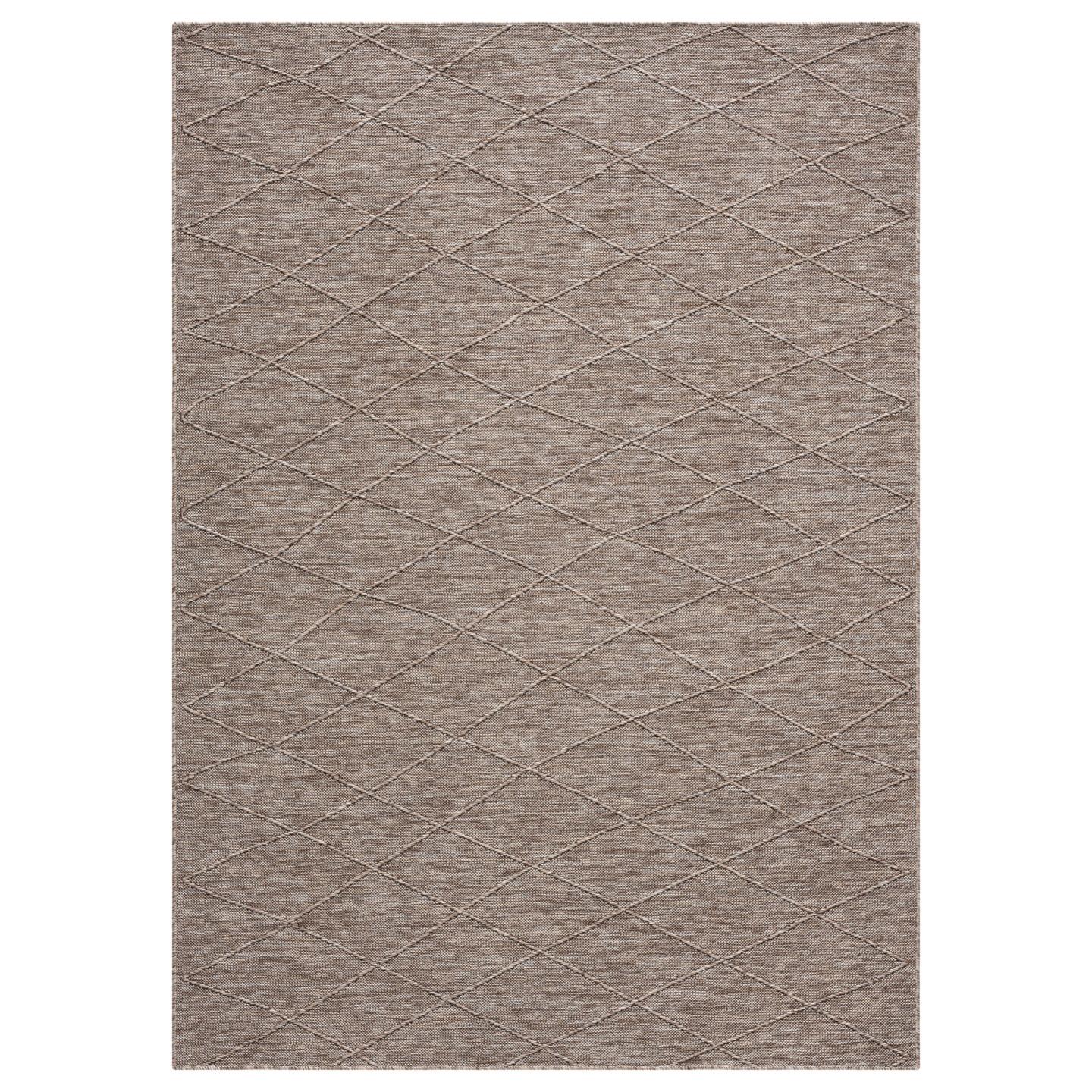 Luxe Weavers Non-Slip Washable Outdoor Beige 9x12 Area Rug, Modern Geometric Carpet