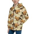 thumbnail image 2 of Rocae Cute Squirrel with Green Leaves for Zip Up Hoodies for Teen Sweatshirt with Hood-Medium, 2 of 6