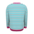thumbnail image 6 of Womens Striped Long Sleeve Shirts V Neck Business Casual Work Tunic Tops Basic Tees Fall Outfits Light Blue S, 6 of 6