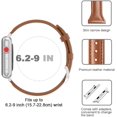 thumbnail image 5 of Wearlizer Brown Slim Leather Apple Watch Band 42mm 44mm 45mm for iWatch Womens Mens Top Grain Leather Thin Strap Series SE 7 6 5 4 3 2 1 Sport, 5 of 7
