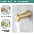 thumbnail image 6 of PARLOS Shower System, Shower Faucet Set with Tub Spout(Valve Included), 5-Setting Mode Shower Head and Tub Spout with Diverter, Multi-Function Wall Mounted Shower Bathtub Combo,Brushed Gold, 6 of 9