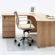 Cleartex Advantagemat Chair Mat for Hard Floors, Clear PVC, Rectangular with Lip, 45" x 53" (FR12341520LV)