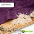 thumbnail image 5 of Premium 8 Pieces Towel Set including 2 Bath Towels 30" x 56", 2 Hand Towels 18" x 30" and 4 Washcloths 13" x 13" - Color: Plum | 100% Cotton |Machine Washable high Absorbency, 5 of 10