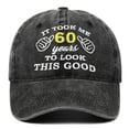 thumbnail image 3 of Washed Embroidered Baseball Cap Style Sun Hat For Men Women Outdoor Sports Casual Birthday, 3 of 3