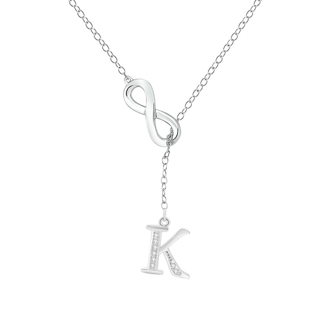 SIfdSeng Collier Initiale en Argent à Pompon en Forme de 8 pour Femmes Colliers en Argent pour Femmes A Z 26 Colliers Initiales Alphabet pour Adolescentes Bijoux