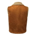 thumbnail image 5 of Men's Winter Polar Fleece Vest Outerwear Sherpa Lined Fleece Warm Work Casual Sleeveless Vest Shacket Jackets,Snap Button Multi Pocket Big and Tall Sizes S-3XL Khaki, 5 of 6