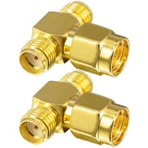 2pcs SMA Antenna Adapter SMA Male to 2-Way Female Coax Connector Splitter Antenna Converter