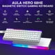 thumbnail image 2 of Teclado Gaming AULA HERO 68 HE 60% cableado con retroiluminación RGB blanco, 2 of 9