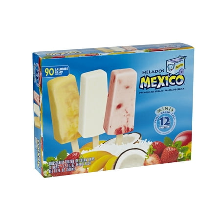 Helados Mexico Mini Variety Ice Cream Bar, 1.5 fl oz, 12 ct - Walmart.com