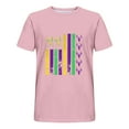 thumbnail image 3 of Jinhomg Mens Funny Party Tee Shirt 2025 Fashion Mardi Gras Print Tops Big and Tall Casual Short Sleeve Crew Neck Holiday T-Shirts Tuesday Carnival Wear Pink XXXXL, 3 of 4