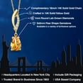 thumbnail image 2 of Gem Stone King 14K Yellow Gold Yellow Citrine and Lab Grown Diamond Pendant Necklace for Women | 1.10 Cttw | Gemstone November Birthstone | Pear Shape 9X6MM | With 18 inch Chain, 2 of 6