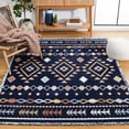 thumbnail image 2 of SAFAVIEH Marrakesh Lemoine Southwestern Polyester Area Rug, Navy/Multi, 4' x 6', 2 of 8