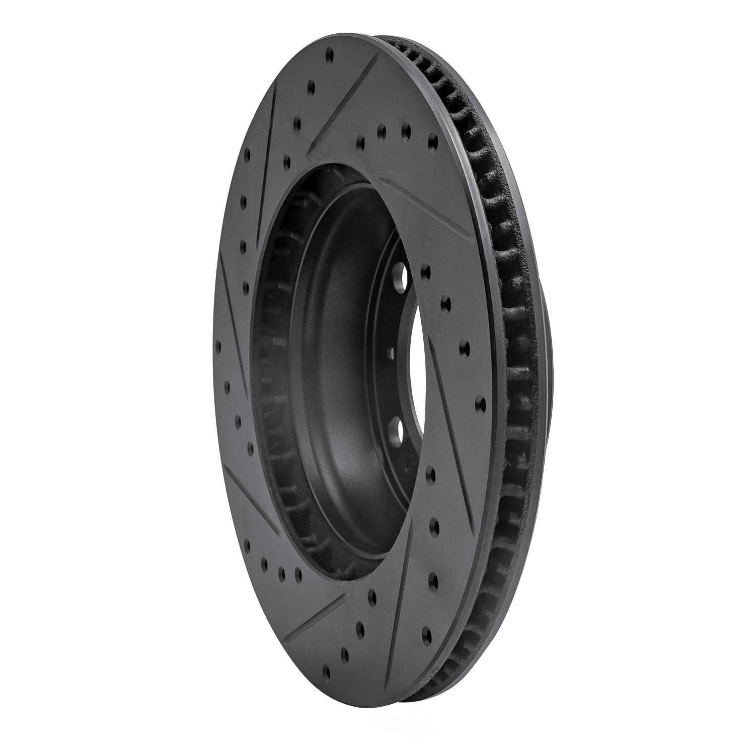 Dynamic Friction Company 633-02028R DFC Brake Rotor - Drilled And Slotted - Black