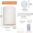 thumbnail image 2 of Wall Sconce Lighting Decor, Battery Rechargeable Wall Sconce Set of 2 with Fabric Shade Remote Control, 16 RGB Colors Changeable Dimmable Wall Lamp Fixtures for Bedroom Living Room Hallway, 2 of 6