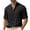 Mens Shirts Black, variant on Mens Cotton Linen Shirt, Short Sleeve Shirts for Men Summer Casual Lightweight Solid Color Button Up T-Shirts