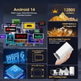 thumbnail image 2 of Salange P30 LCD Display Mini Multimedia Projector Native 1080P Support 4K 8K Home Theatre, 2 of 8