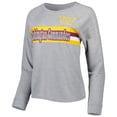 thumbnail image 2 of Juniors Heathered Gray Washington Commanders All Striped Up Raglan Long Sleeve T-Shirt, 2 of 3