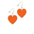 thumbnail image 2 of Acrylic 1" Orange Heart Heart French Earrings, 2 of 4