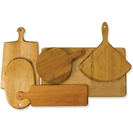 

14.5” x 8.5” Maple Wood Artisan Cutting Board with Distressed Finish Oval-Shaped