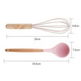thumbnail image 2 of Utensilios de cocina de silicona, juego de 2 utensilios de cocina, utensilios de cocina de madera fáciles de limpiar, 2 of 5