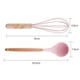 thumbnail image 2 of Utensilios de cocina del silicón de la cocina, sistema del utensilio de cocina de 2 piezas, utensilios de cocina de madera fáciles de limpiar, 2 of 5