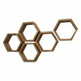 thumbnail image 4 of DRAKESTONE Hexagon Shelves (5-Pack) - Walnut, 4 of 4