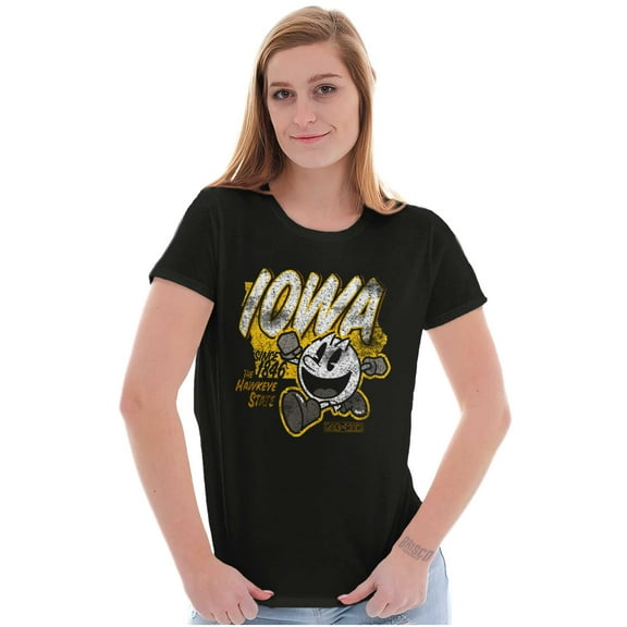 PACMAN Video Arcade Game Iowa State Women's T Shirt Ladies Tee Brisco Brands S