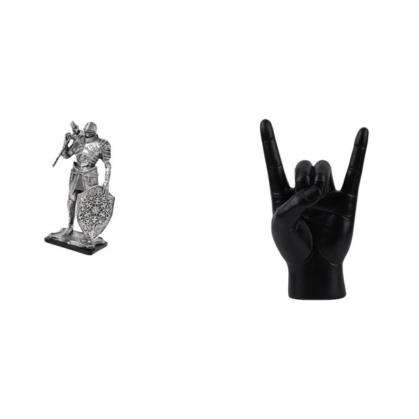 Figura De Caballero De Arte Nórdico, Escultura Abstracta De Resina Con Gesto De Mano De Roca, Estatua Creativa De Dedo Para Escritorio, Armario, Oficina, Mesa, Centro De Mesa, Entrada,