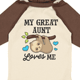 thumbnail image 4 of Inktastic My Great Aunt Loves Me with Sloth and Hearts Boys or Girls Long Sleeve Baby Bodysuit, 4 of 5