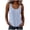 Light Blue, variant on CBASIHI Womens Cotton Linen Striped Tank Tops- U Neck Lightweight Summer Casual Relaxed Fit Sleeveless Tops Red Size S-2XL