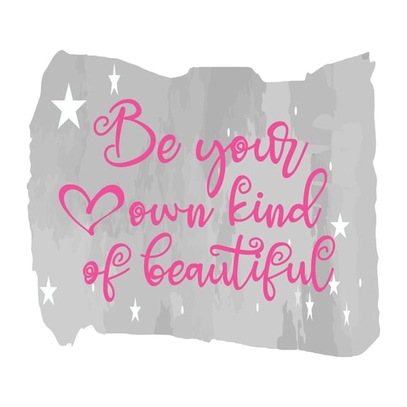 Be Your Own Kind Of Beautiful Positive Motivational Beauty Quote Wall Decal Wall Art Sticker Designs Vinyl Stickers For Home House Walls Rooms Windows Bedroom Decoration Size (26x26 inch)