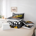thumbnail image 6 of Homewish Yellow Sport Car Bedding Comforter Set 7-Piece for Kids Children Teens,Car Theme King Bedding Sets,Geometric Plaid Gird Ultra Soft Bed Sheets,Lightweight Room Decor,Reversible, 6 of 8
