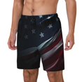 thumbnail image 1 of Fotbe American Flag Waving Print Traje de Baño para Hombre – Shorts de Natación de Secado Rápido con Forro y Bolsillos-XX-Large, 1 of 6
