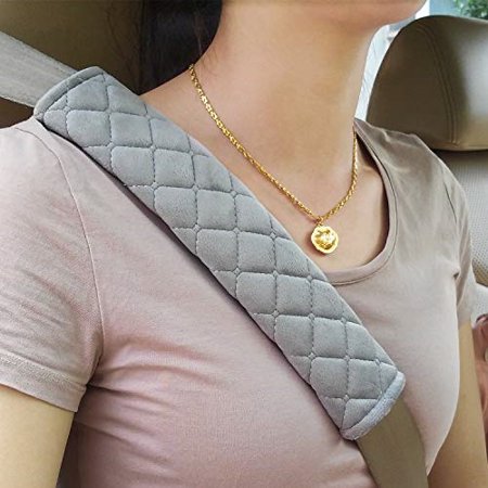Mikafen Universal Car Seatbelt Pads Cover Seat Belt Shoulder Strap