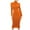 Orange, variant on cfhntfmh Fall Dresses for Women Casual Turtleneck Long Sleeve Midi Dress Slim Stretch Party Bodycon Pencil Dress